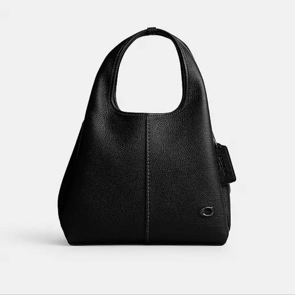 Coach Lana Shoulder Bag 23 Black pebble leather crossbody